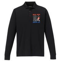 Buck Fiden I Do Not Like Your Border With No Wall Us Flag Performance Long Sleeve Polo