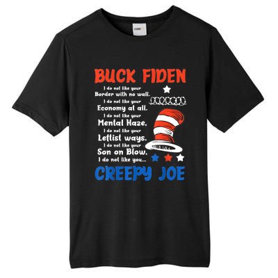 Buck Fiden I Do Not Like Your Border With No Wall Us Flag Tall Fusion ChromaSoft Performance T-Shirt