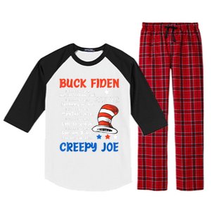 Buck Fiden I Do Not Like Your Border With No Wall Us Flag Raglan Sleeve Pajama Set