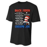 Buck Fiden I Do Not Like Your Border With No Wall Us Flag Performance Sprint T-Shirt