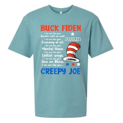 Buck Fiden I Do Not Like Your Border With No Wall Us Flag Sueded Cloud Jersey T-Shirt