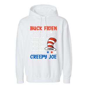 Buck Fiden I Do Not Like Your Border With No Wall Us Flag Garment-Dyed Fleece Hoodie