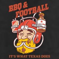 Bbq & Football ItS What Texas Does 7 Panel Mesh Trucker Snapback Hat