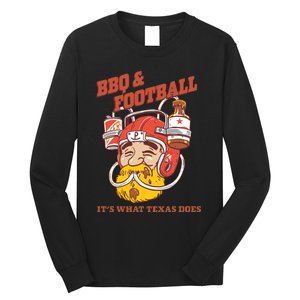 Bbq & Football ItS What Texas Does Long Sleeve Shirt