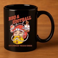 Bbq & Football ItS What Texas Does 11oz C Handle Ceramic Mug