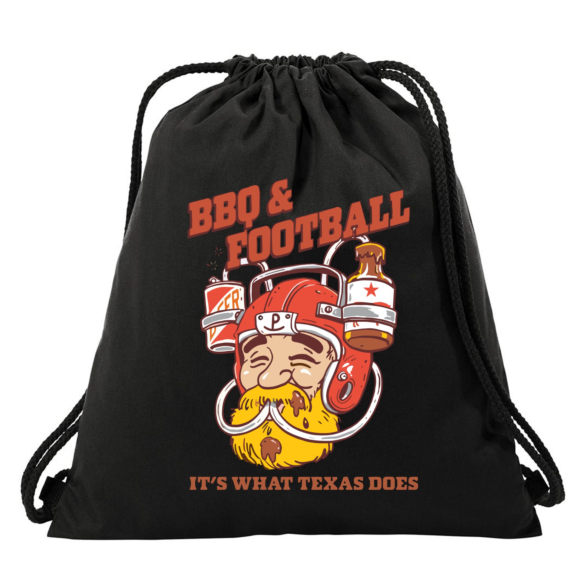 Bbq & Football ItS What Texas Does Drawstring Bag