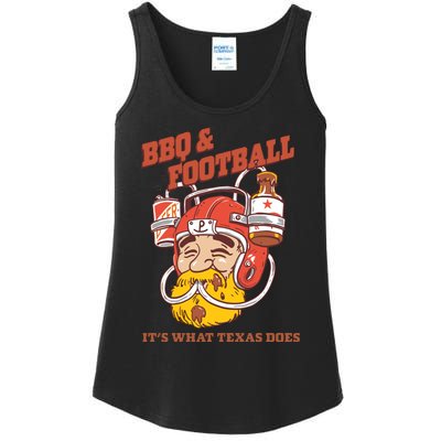 Bbq & Football ItS What Texas Does Ladies Essential Tank