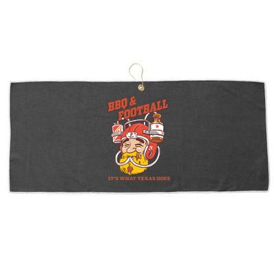 Bbq & Football ItS What Texas Does Large Microfiber Waffle Golf Towel