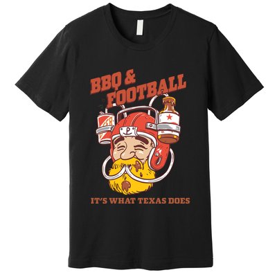 Bbq & Football ItS What Texas Does Premium T-Shirt