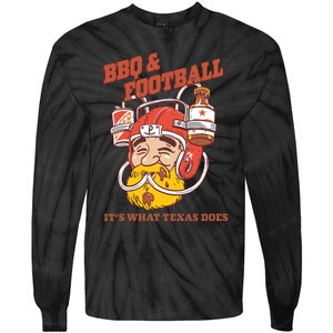 Bbq & Football ItS What Texas Does Tie-Dye Long Sleeve Shirt