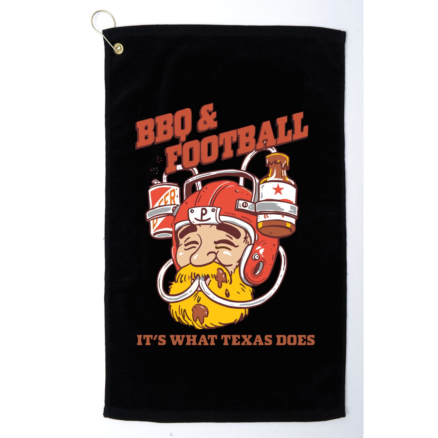 Bbq & Football ItS What Texas Does Golf Towel