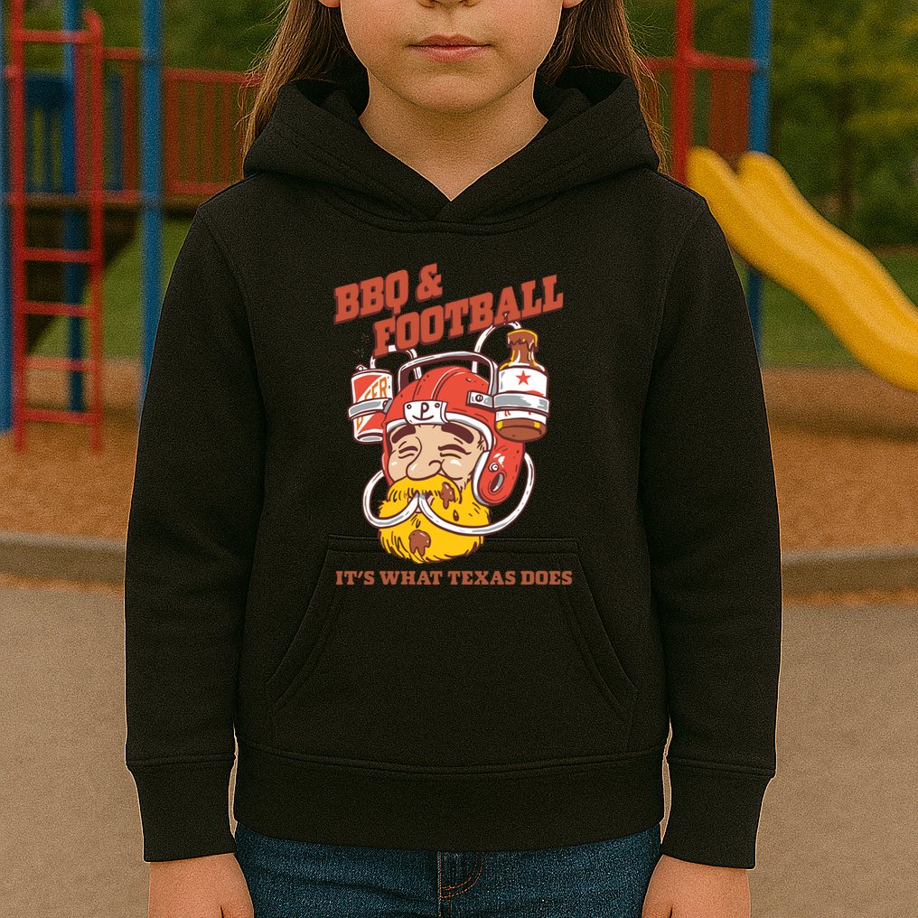 Bbq & Football ItS What Texas Does Kids Hoodie
