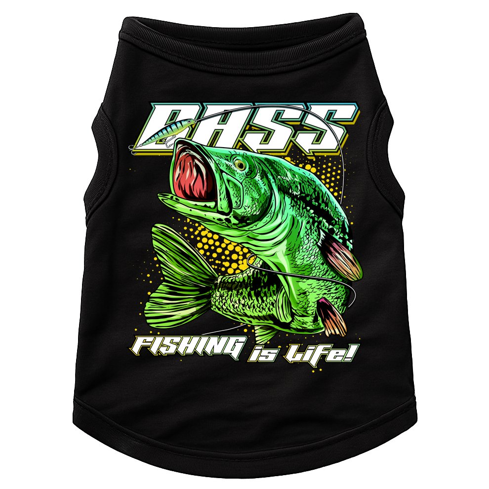 Bass Fishing Is Life Doggie Tank