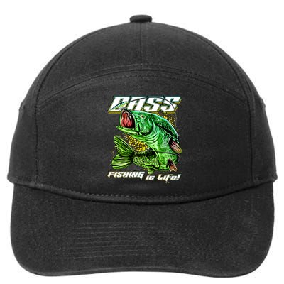 Bass Fishing Is Life 7-Panel Snapback Hat