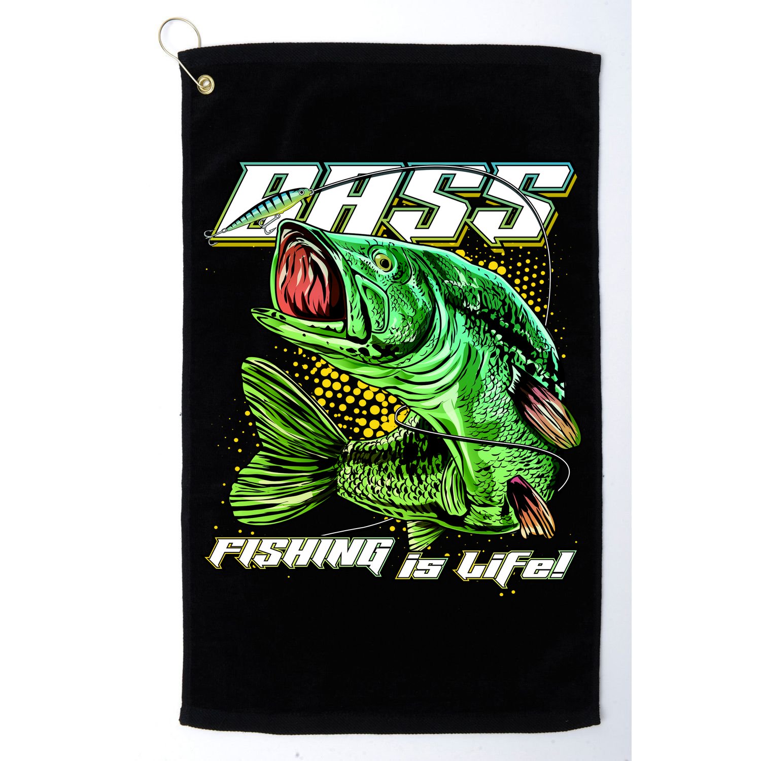Bass Fishing Is Life Golf Towel