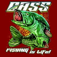Bass Fishing Is Life Visor