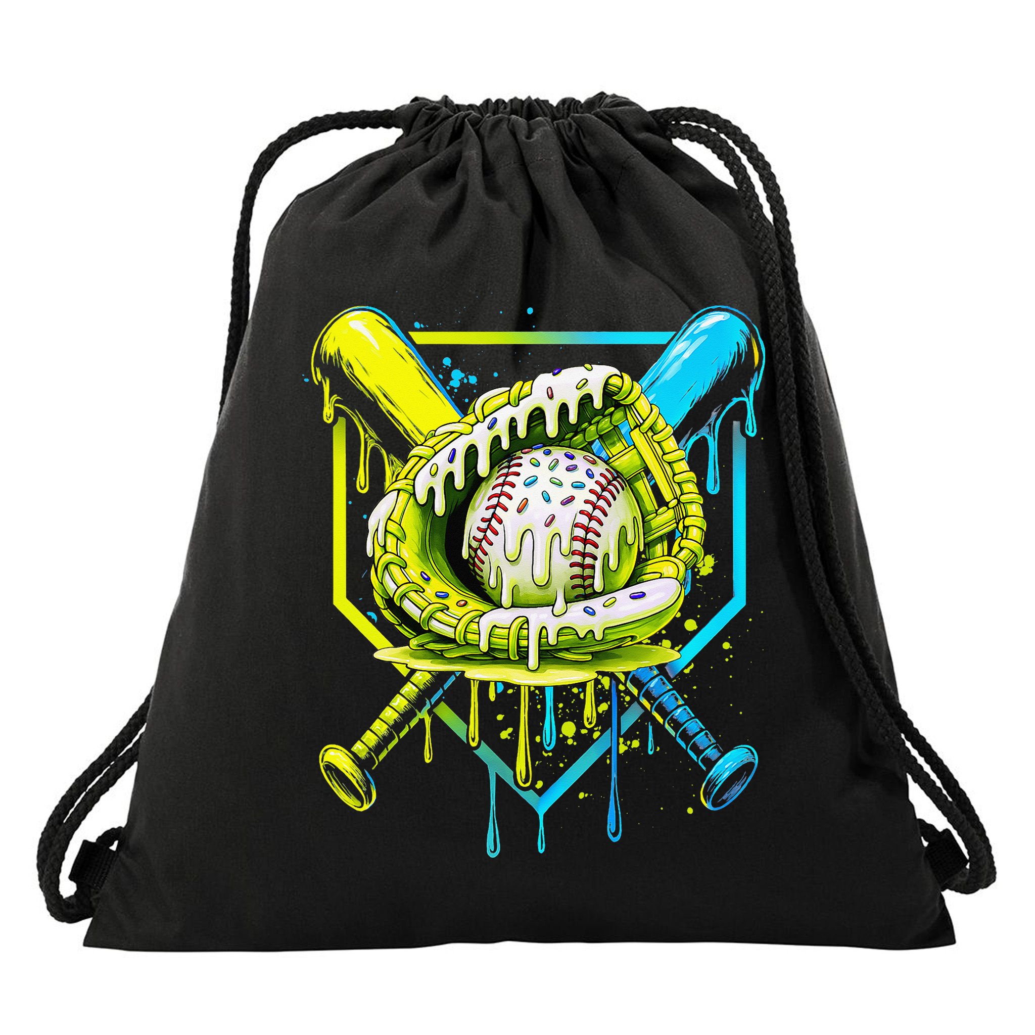 Baseball  For Ice Cream Cute Baseball 2 Gift Drawstring Bag