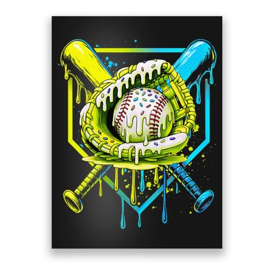 Baseball  For Ice Cream Cute Baseball 2 Gift Poster
