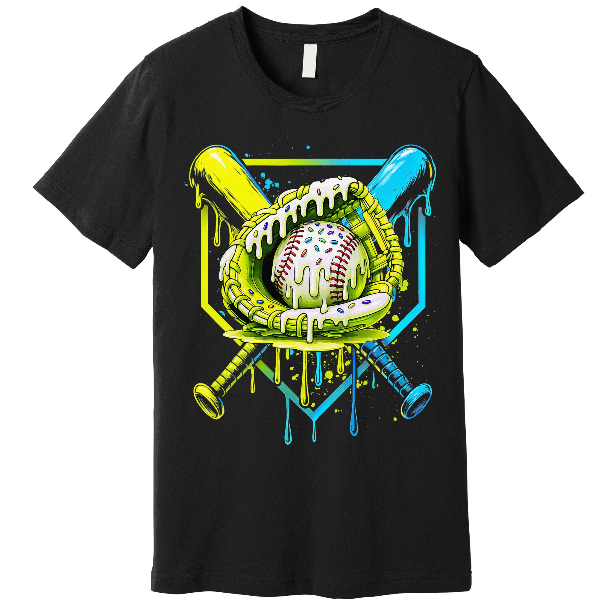 Baseball  For Ice Cream Cute Baseball 2 Gift Premium T-Shirt