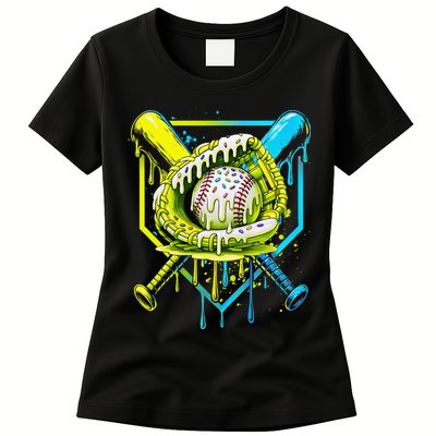 Baseball  For Ice Cream Cute Baseball 2 Gift Womens T-Shirt