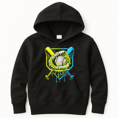 Baseball  For Ice Cream Cute Baseball 2 Gift Kids Hoodie