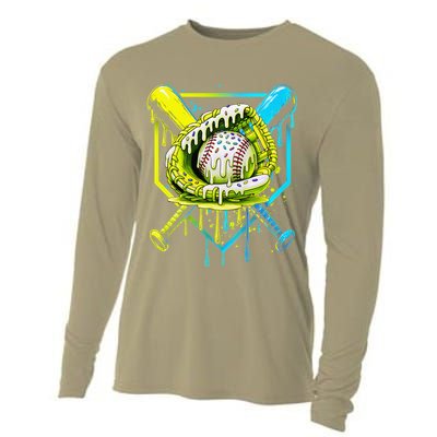 Baseball  For Ice Cream Cute Baseball 2 Gift Cooling Performance Long Sleeve Crew