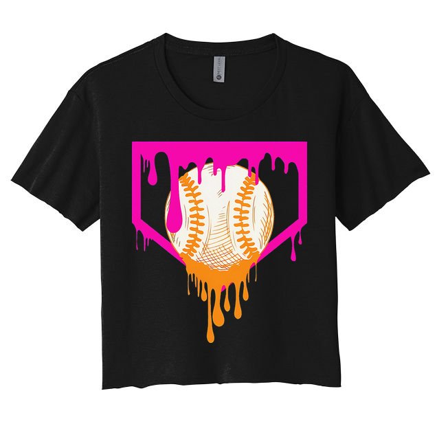Baseball For Ice Cream Cute Baseball 1 Gift Crop Top
