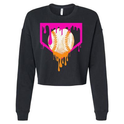 Baseball For Ice Cream Cute Baseball 1 Gift Cropped Pullover Crew