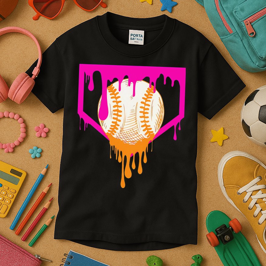 Baseball For Ice Cream Cute Baseball 1 Gift Kids T-Shirt