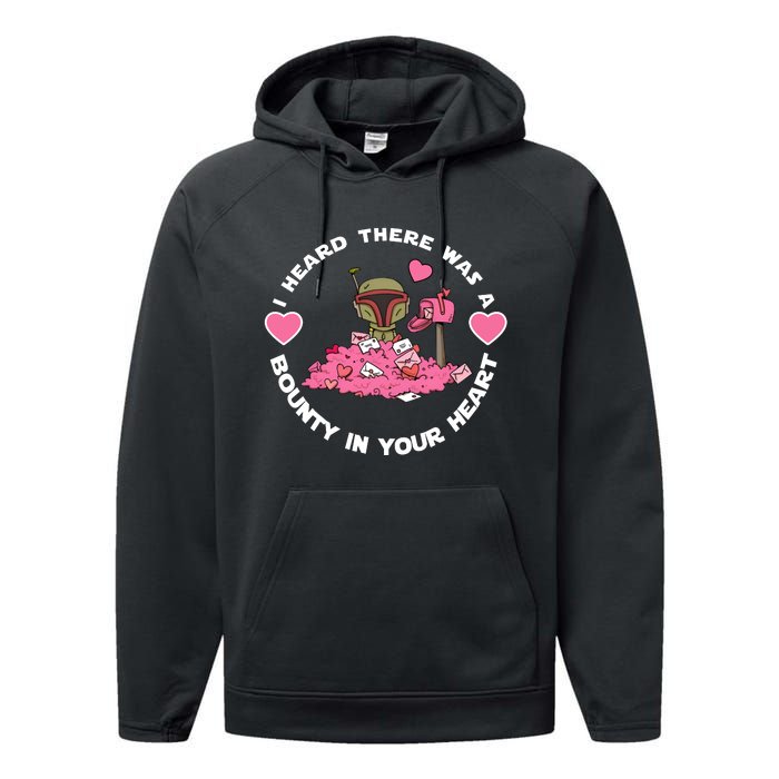 Boba Fett I Heard There Was A Bounty On Your Heart Performance Fleece Hoodie