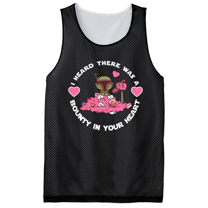 Boba Fett I Heard There Was A Bounty On Your Heart Mesh Reversible Basketball Jersey Tank