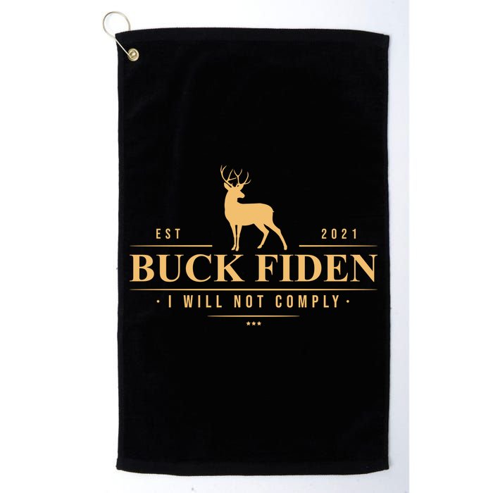 Buck Fiden I Will Not Comply Deer Golf Towel