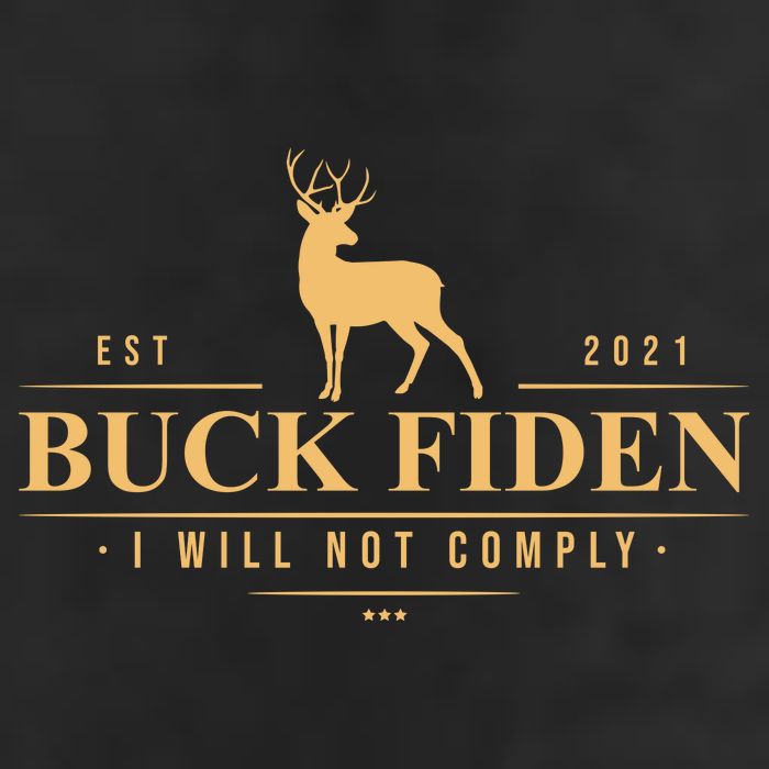Buck Fiden I Will Not Comply Deer Golf Towel