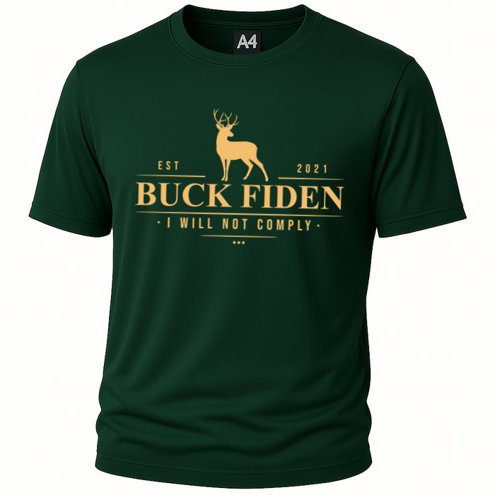 Buck Fiden I Will Not Comply Deer Cooling Performance Crew T-Shirt
