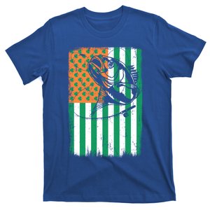 Bass Fishing Irish American Flag St Patrick's Day Fisher Meaningful Gift T-Shirt