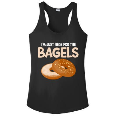 Bagel Funny Im Just Here For The Bagels Donut Food Lover Great Gift Ladies PosiCharge Competitor Racerback Tank
