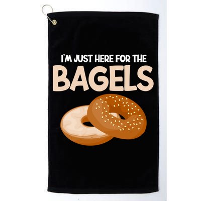 Bagel Funny Im Just Here For The Bagels Donut Food Lover Great Gift Golf Towel