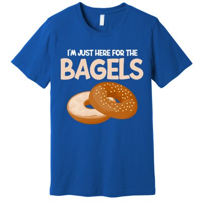 Bagel Funny Im Just Here For The Bagels Donut Food Lover Great Gift Premium T-Shirt