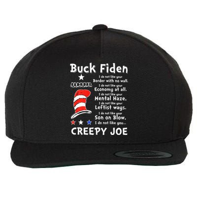 Buck Fiden I Do Not Like Your Border With No Wall Us Flag Wool Snapback Cap