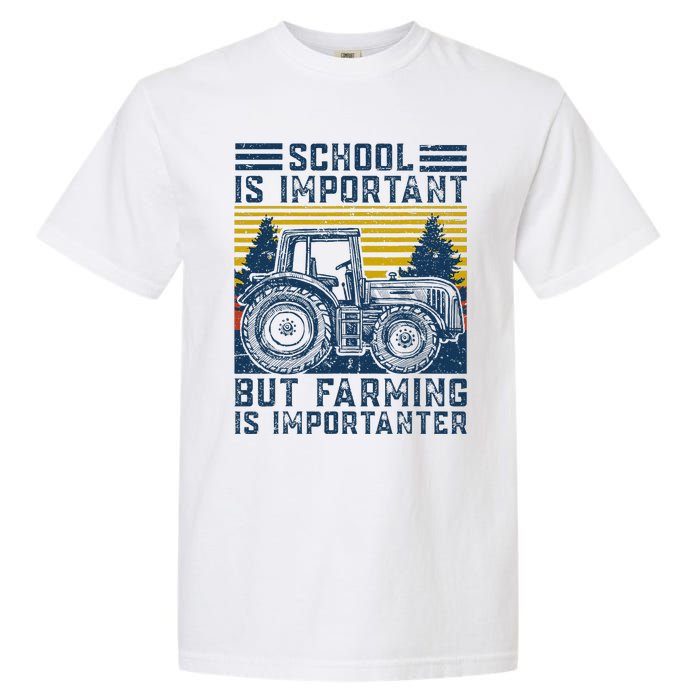 But Farming Is Importanter Farmer Tractor Funny Farm Garment-Dyed Heavyweight T-Shirt