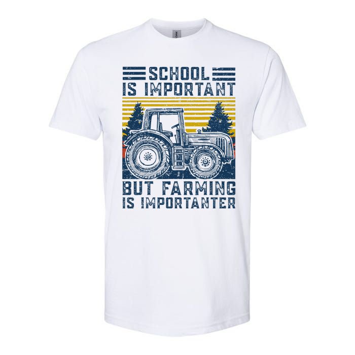 But Farming Is Importanter Farmer Tractor Funny Farm Softstyle CVC T-Shirt