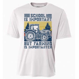 But Farming Is Importanter Farmer Tractor Funny Farm Cooling Performance Crew T-Shirt