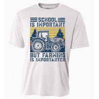 But Farming Is Importanter Farmer Tractor Funny Farm Cooling Performance Crew T-Shirt