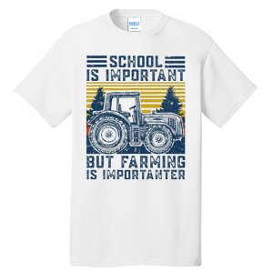 But Farming Is Importanter Farmer Tractor Funny Farm Tall T-Shirt