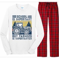 But Farming Is Importanter Farmer Tractor Funny Farm Long Sleeve Pajama Set