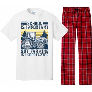 But Farming Is Importanter Farmer Tractor Funny Farm Pajama Set