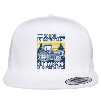 But Farming Is Importanter Farmer Tractor Funny Farm Flat Bill Trucker Hat