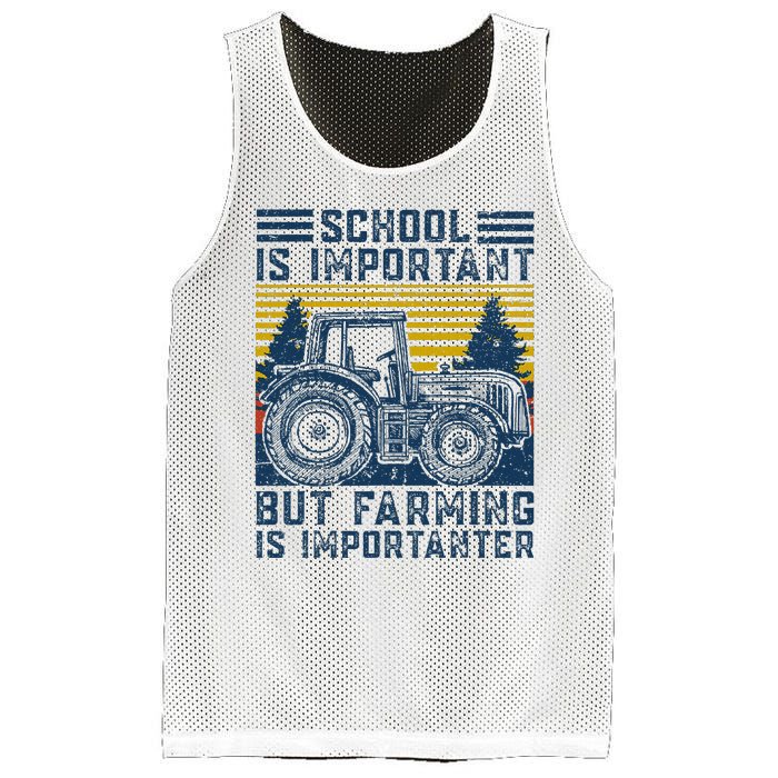 But Farming Is Importanter Farmer Tractor Funny Farm Mesh Reversible Basketball Jersey Tank