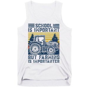 But Farming Is Importanter Farmer Tractor Funny Farm Tank Top