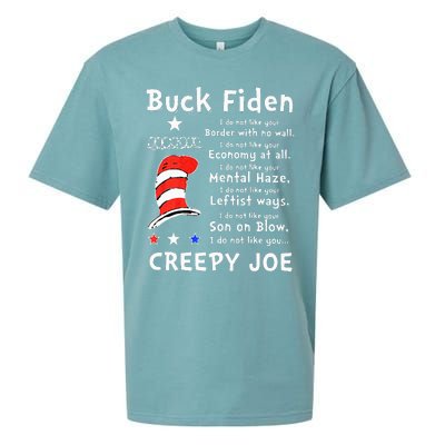 Buck Fiden I Do Not Like Your Border With No Wall US Flag Sueded Cloud Jersey T-Shirt